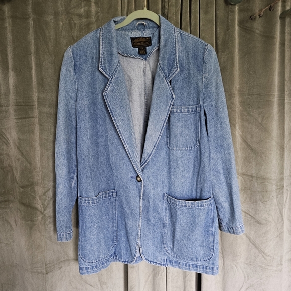 Eddie Bauer Jackets & Blazers - Vintage Preppy Eddie Bauer Denim Oversized Blazer
